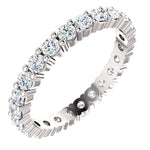 1.00ct 14k Low Profile Diamond Eternity Band with Shared Prongs