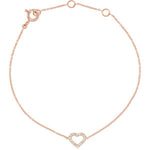 Diamond Open Heart Bracelet