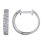 14K Double Diamond Row Huggies