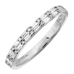 14K Gold Round and Baguette Diamond Ring