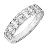 14K Gold Baguette & Round Diamond Ring