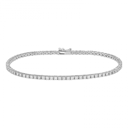 14K White Gold 1.58CT Diamond Tennis Bracelet