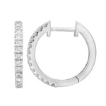 14k Gold 15mm Diamond Huggies