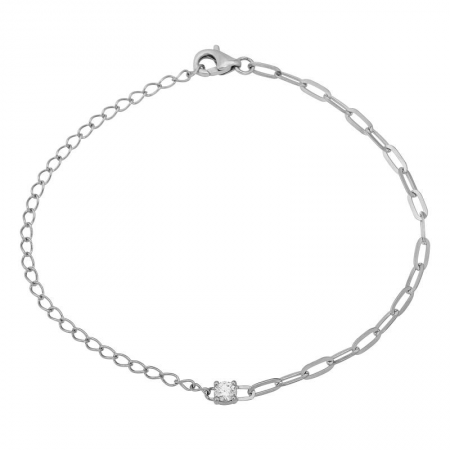 14k Gold Mixed Chain Diamond Bracelet