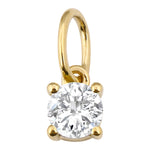 14K Yellow Gold Diamond Solitaire Charm