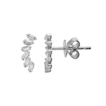 14k Gold Baguette Diamond Climber Studs