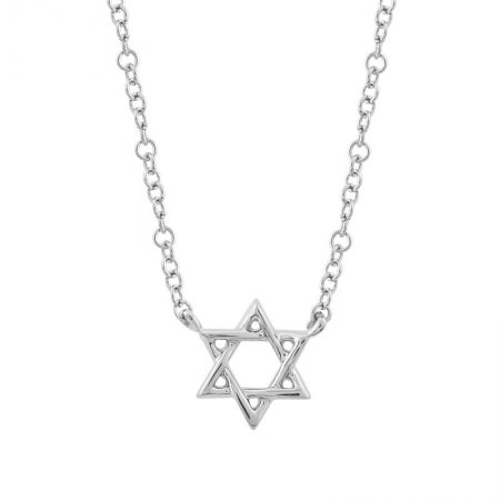 14K Gold 7mm Star of David Pendant