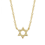 14K Gold 7mm Star of David Pendant