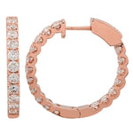 14k Gold In & Out Diamond Hoop Earrings