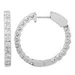 14k Gold In & Out Diamond Hoop Earrings