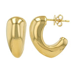 14k Yellow Gold Open Hoop Earrings