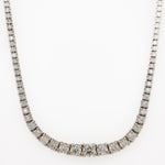 14K White Gold Graduated Diamond Tennis Necklace