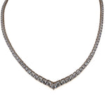 14K White Gold Riveria Diamond Tennis Necklace