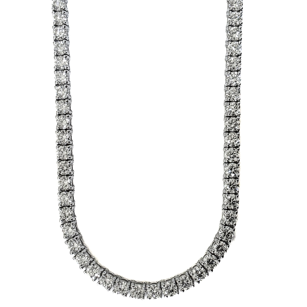 17.15CT 14K White Gold Diamond Tennis Necklace
