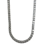 13.46CT 14K White Gold Diamond Tennis Necklace