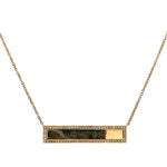 14K Yellow Gold & Diamond Bar