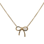 14K Yellow Gold Bow Pendant