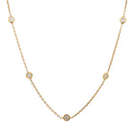 14K Yellow Gold Diamond By The Yard Necklaces