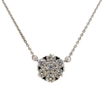1.06CT 14K White Gold Diamond Cluster Pendant