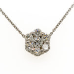.80CT 14K White Gold & Diamond Cluster Pendant