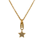 14K Yellow Gold Pave Diamond Star Pendant
