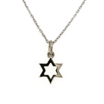 14K Gold Open Star Of David Necklace