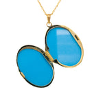 14K Yellow Embossed Locket Necklace