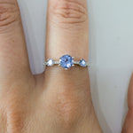 14K White Gold, Diamond, & Tanzanite Ring