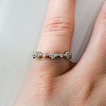 Platinum & Diamond Clover Eternity Band