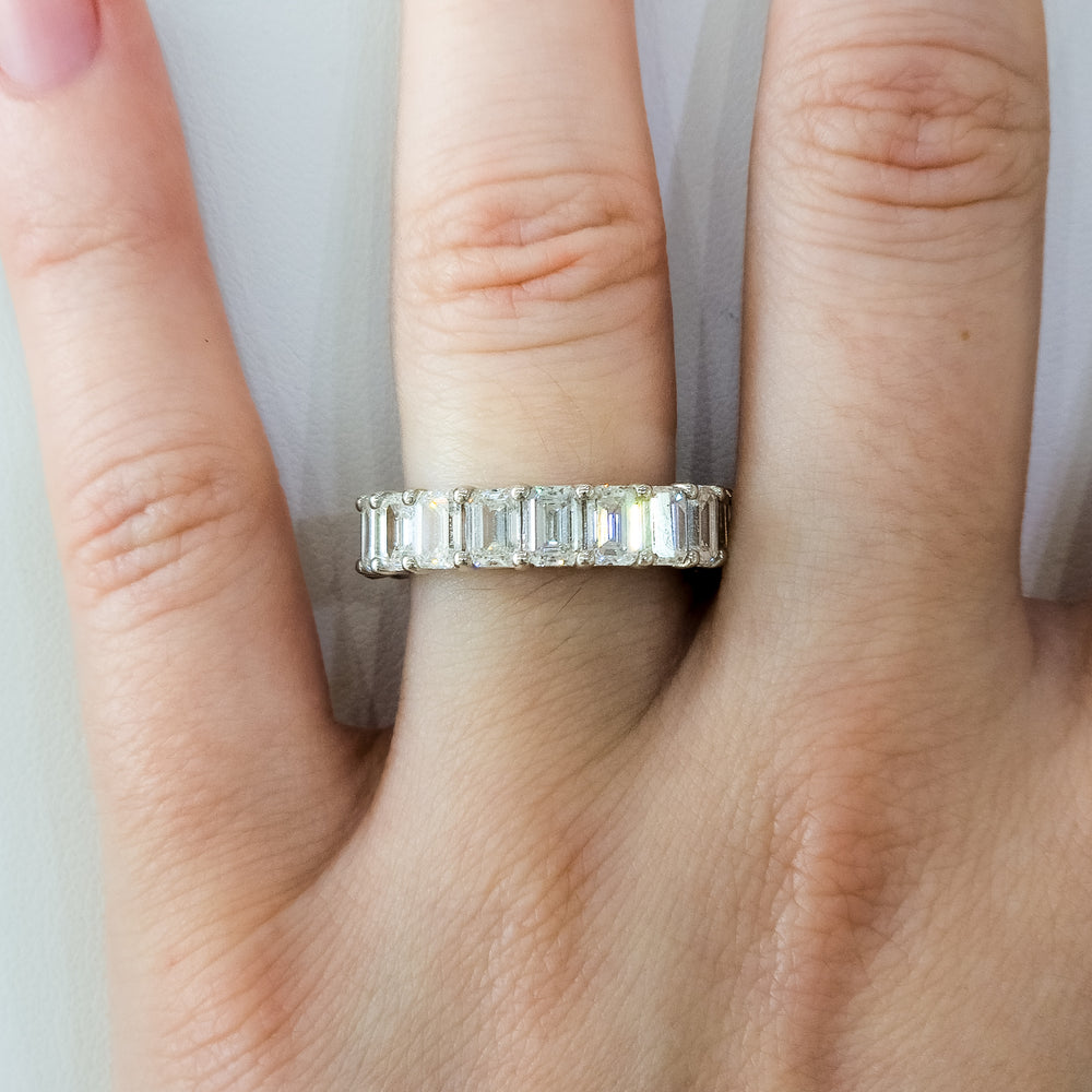 Platinum & Lab Diamond Eternity Band