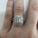 ESTATE Platinum & Lab Diamond Statement Ring