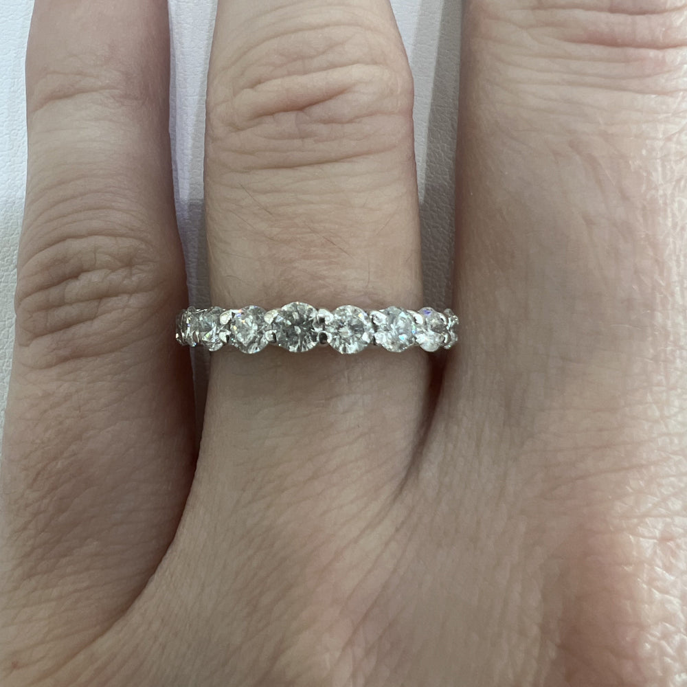 ESTATE 14K White Gold & Diamond Band