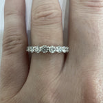 ESTATE 14K White Gold & Diamond Band