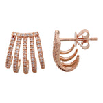 14k Gold Diamond Claw Stud Earrings