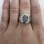 ESTATE 14K White Gold & Star Sapphire Ring