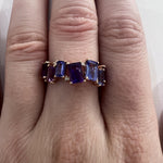 ESTATE 14K Rose Gold, Amethyst, & Tanzanite Ring