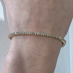 14K Yellow Gold Diamond Bangle