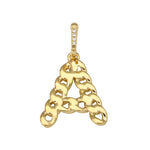 14K Yellow Gold Chain and Diamond Initial Necklace