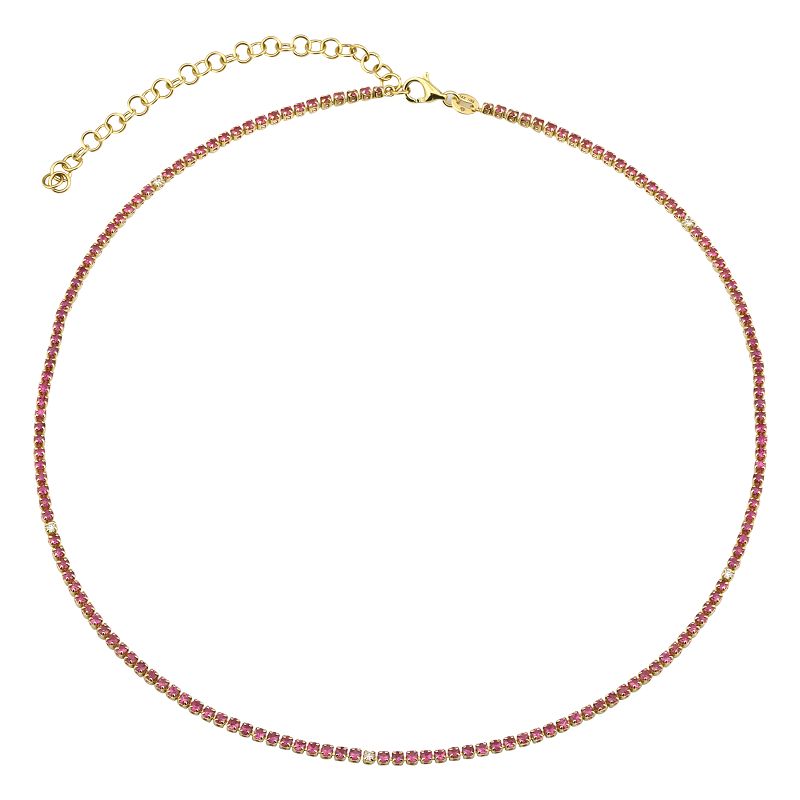 Ruby Necklace - Oval 29.36 Ct. - 18K White Gold #J3484 | The Natural Ruby  Company