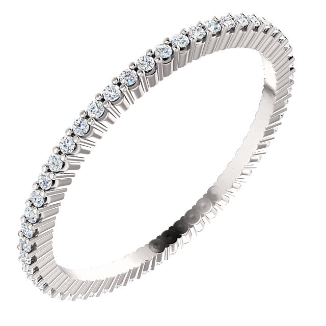 1/3ct 14k Low Profile Diamond Eternity Band with Shared Prongs