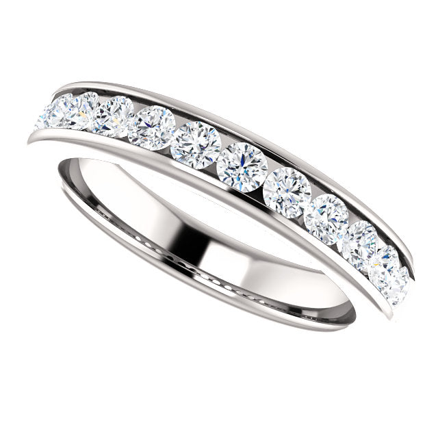 3/4ct 14k Channel Set Diamond Wedding Band