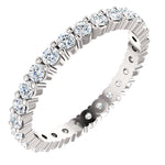 3/4ct 14k Low Profile Diamond Eternity Band with Shared Prongs