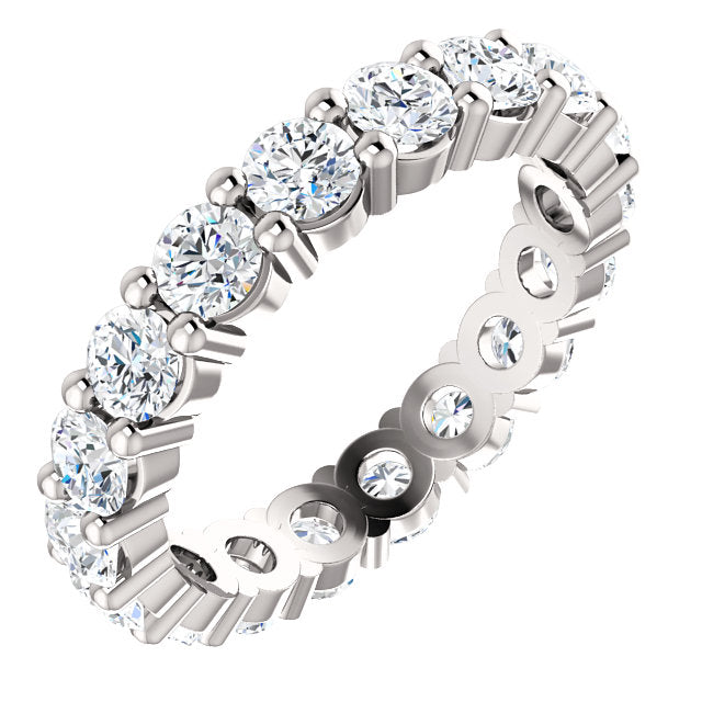 2.15ct 14k Low Profile Diamond Eternity Band with Shared Prongs
