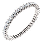 3/8ct 14k Diamond Eternity Band with Scalloped Style Shared Prongs