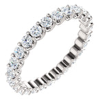 1.00ct 14k Diamond Eternity Band with Scalloped Style Shared Prongs