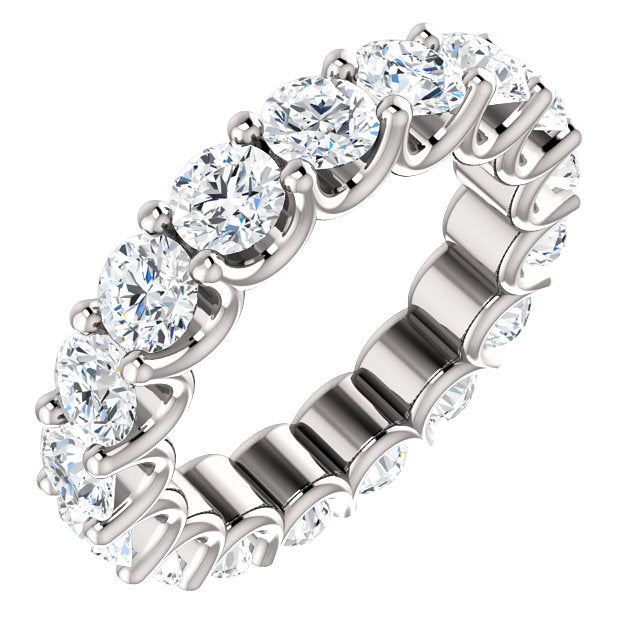 4.25ct 14k Diamond Eternity Band with Scalloped Style Shared Prongs