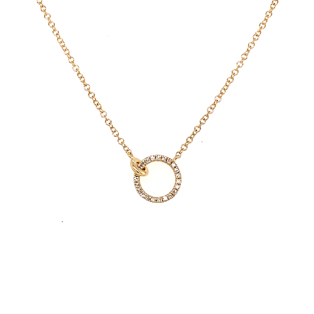 Interlocking Circle Diamond Necklace