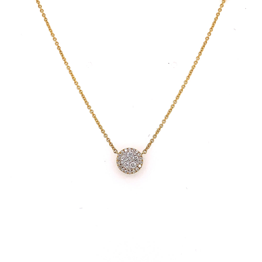 14K Yellow Gold and Diamond Necklace