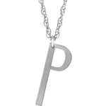 Large Block Initial Necklace