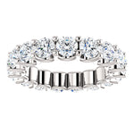4.25ct 14k Diamond Eternity Band with Scalloped Style Shared Prongs